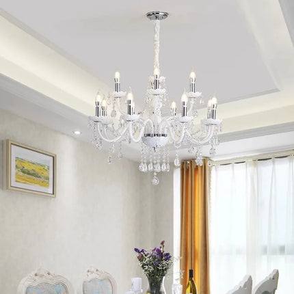 Lustre suspension tube incurvé en verre style nordique cristal — LZ4X7Q9