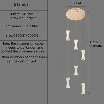 Suspension moderne pour loft et hall style nordique — LZ4X9P