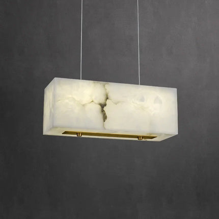 Lustre suspension minimaliste en marbre et cuivre pour intérieur moderne — LZ4X9T
