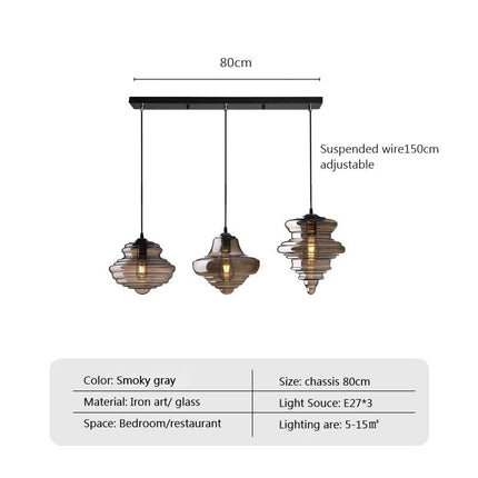 Suspension industrielle en verre élégante — LZ4D9XQ