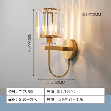 Applique murale en cristal au design élégant pour intérieur — LZ4X9P