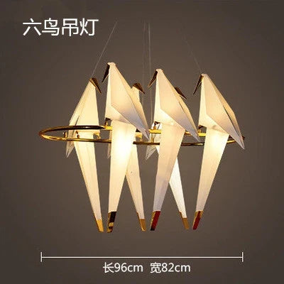 Suspension LED design nordique en acrylique forme oiseau — LZ4X9P