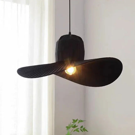 Lustre suspension en chapeau de paille style nordique pour intérieur — LZ4X9T