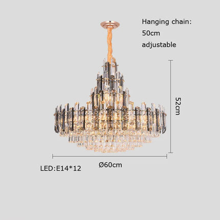 Suspension LED en cristal avec variateur d'intensité design luxueux — LZ4X9T