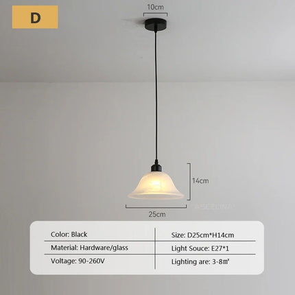 Suspension en verre au design nordique pour intérieur moderne — LZ4X9P