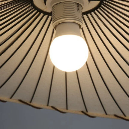 Suspension nordique en tissu avec abat-jour en paille pour intérieur — LZ4X9M