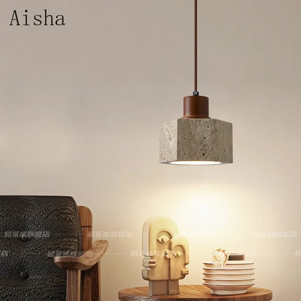 Suspension design rétro japonais en pierre de grotte pour intérieur — LZ4X9M
