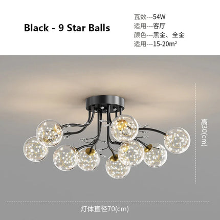Lustre LED moderne en fer pour loft élégant — LZ4D9X2