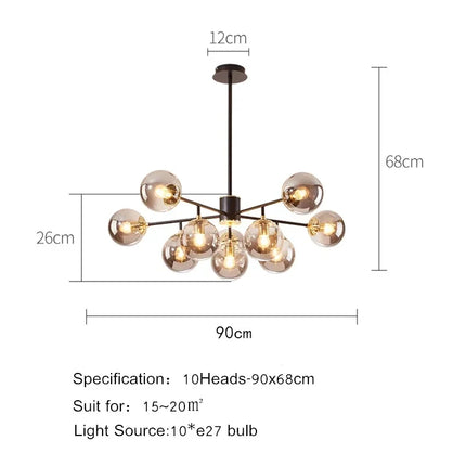 Suspension en verre style nordique pour décoration intérieure — LZ4X9P