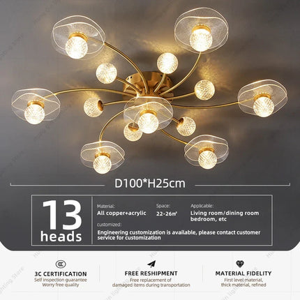 Plafonnier LED suspendu au design moderne et élégant pour intérieur — LZ4X9P