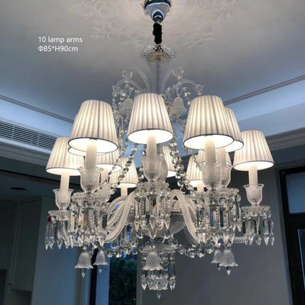 Lustre transparent en cristal pour éclairage élégant — LZ4N7Q
