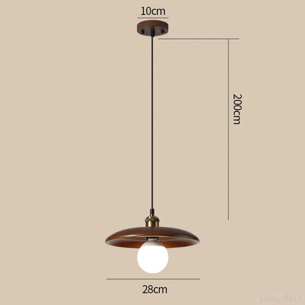 Suspension lampe soucoupe volante en bois E27 pour salle à manger et salon — LZ3F9X