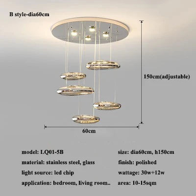 Plafonnier LED moderne décoratif en forme de goutte — LZ4X9M2