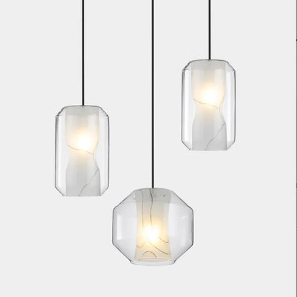 Plafonnier LED en verre au design nordique simple pour intérieur — LZ4P9XQ