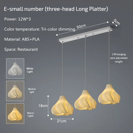 Lustre nordique petit modèle en forme de pétale pour ambiance chaleureuse — LZ4XJ9