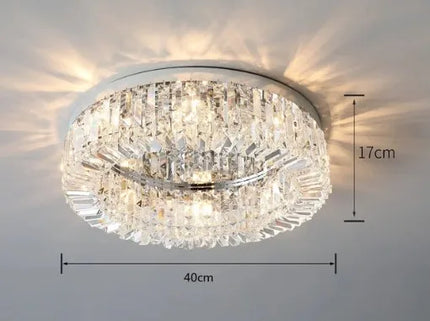 Lustre LED moderne en cristal doré et argenté pour intérieur — LZ4X9M
