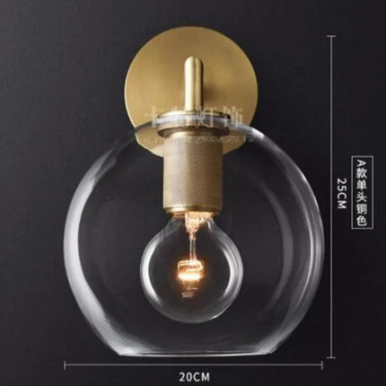 Applique murale LED avec abat-jour en verre et métal — LZ4X9P