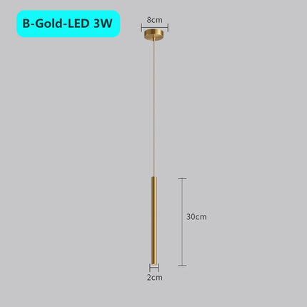 Suspension LED tube long design moderne pour intérieur luxe — LZ4X7Q9