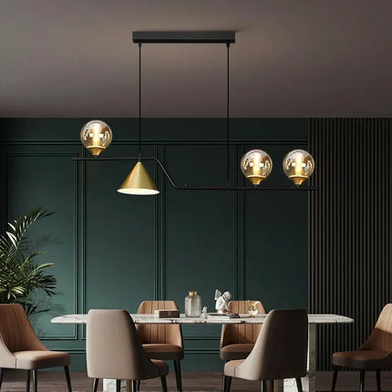 Lustre suspension en verre pour îlot de cuisine style nordique — LZ4X9P