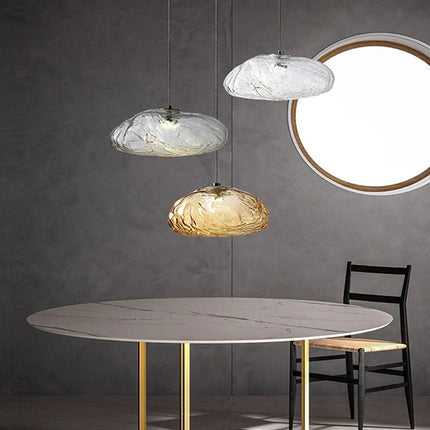 Lustre en verre design nuage décoratif pour intérieur de villa — LZ4X9M2