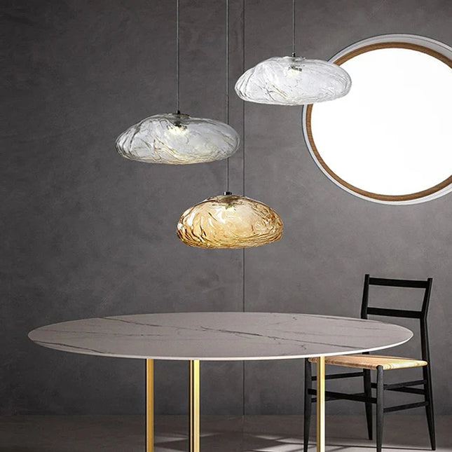 Lustre en verre design nuage décoratif pour intérieur de villa — LZ4X9M2