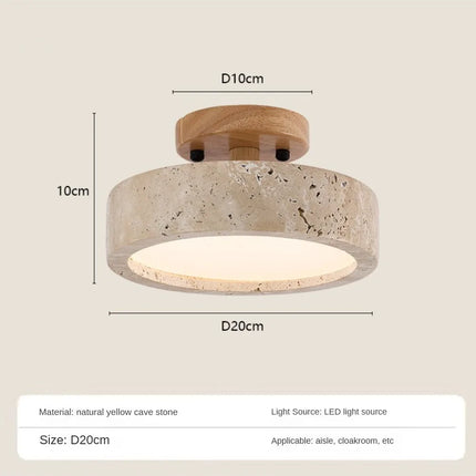 Plafonnier en marbre style wabi sabi pour intérieur et extérieur — LZ4X9P2