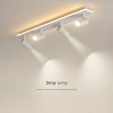 Lustre LED à bandes acryliques avec spots intégrés noir — LZ4P9X