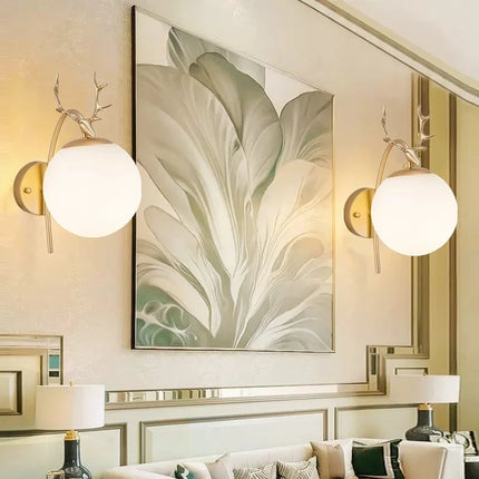 Applique murale moderne en fer et verre pour intérieur — LZ4X9M