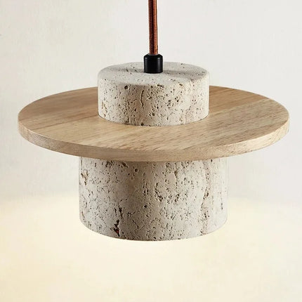 Suspension japonaise en bois et pierre pour décoration intérieure — LZ4X9T