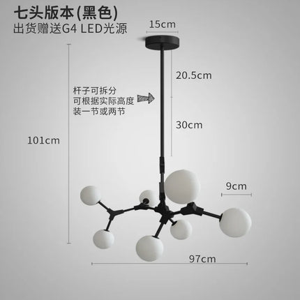 Lustre décoratif suspendu au style nordique élégant — LZ4X9M