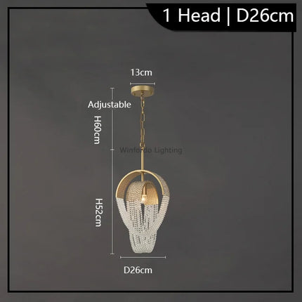 Lustre de luxe en cristal au design original — LZ4X9P2