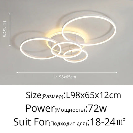 lustre led moderne minimaliste à intensité variable pour éclairage intérieur