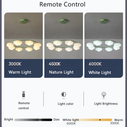 Lustre en forme de nuage avec télécommande pour enfants — LZ4D9X