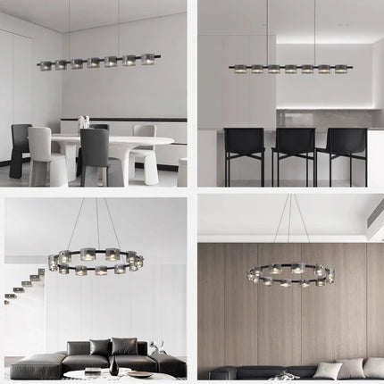 Lustre suspension en verre au design minimaliste moderne — LZ4Q9T1