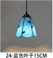 Lustre en verre style Tiffany rétro pour intérieur méditerranéen — LZ4X9P