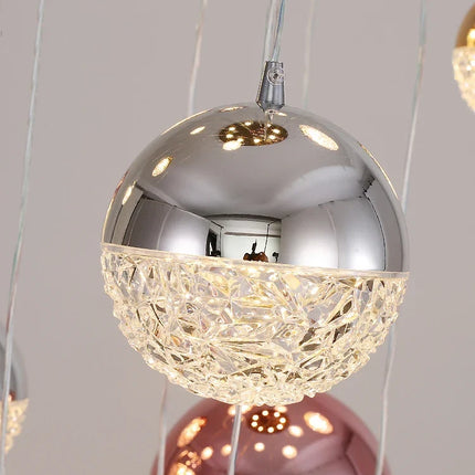 Lustre moderne à boules en acrylique pour éclairage intérieur luxe — LZ4X9M