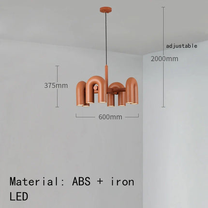 Lustre suspension art déco en métal avec cordon réglable — LZ4X9P2