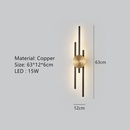 Applique murale LED en laiton minimaliste pour allée et restaurant — LZ4X9T1