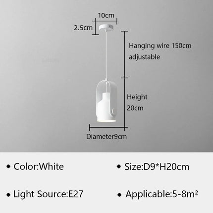 Suspension nordique avec abat-jour boule pour décoration intérieure — LZ4X9T