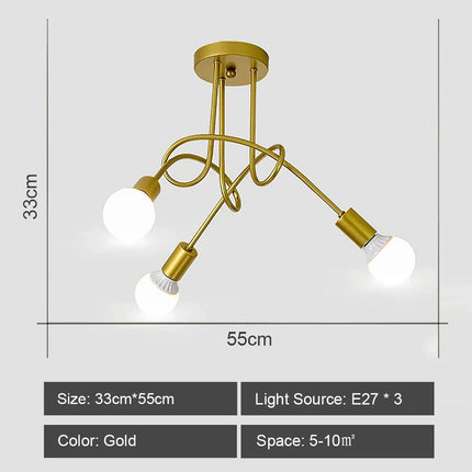 Lustre suspension style industriel moderne pour intérieur élégant — LZ4XJ7
