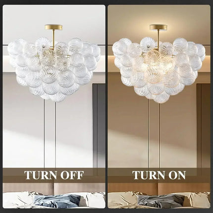 Suspension moderne en verre doré pour intérieur — LZ4X9P2
