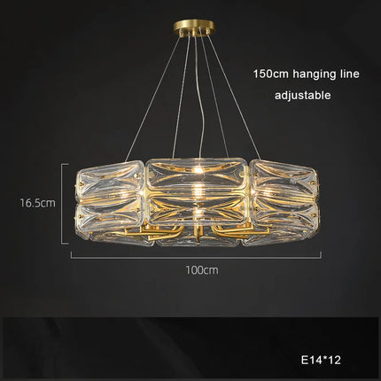 Lustre LED cuivre au style nordique pour décoration intérieure — LZ7FQ2