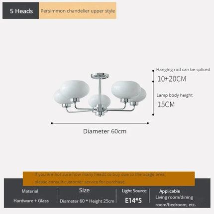 Lustre suspension en verre style Bauhaus pour salon nordique — LZ4FJ9