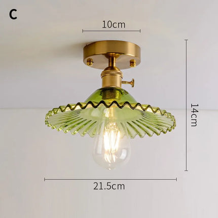 Lustre vintage japonais en verre pour balcon et entrée — LZ4M9Q2