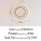 Rond B doré D36cm / Blanc chaud Pas de télécommande