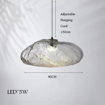 Lustre en verre design nuage décoratif pour intérieur de villa — LZ4X9M2
