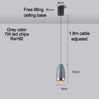 Levage gratuit doré / Puces LED 7W / Blanc chaud 3000k
