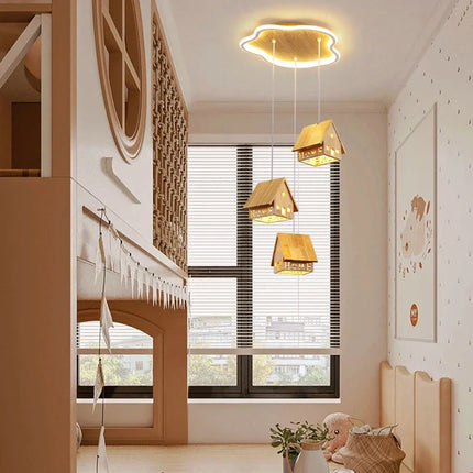 Suspension en bois massif au design créatif pour chambre d’enfant — LZ4XJ9