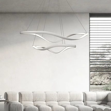 Lustre LED moderne en aluminium anneau irrégulier réglable — LZ4X9P2