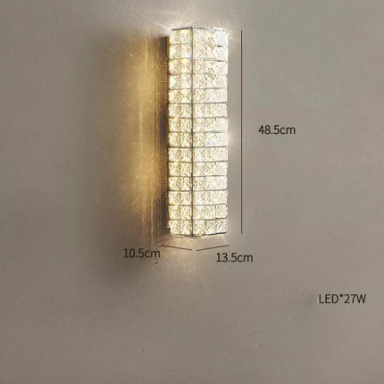 Plafonnier LED carré cristal style art déco moderne élégant — LZ4X9T2